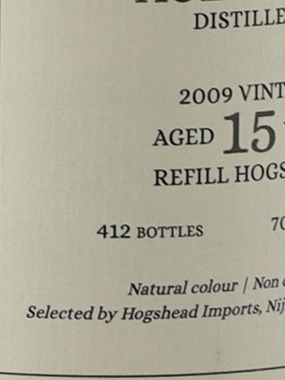 Hogshead Indie Mortlach 15 Year Old 2009 - Bottle Of Japan