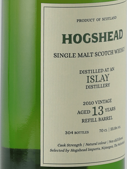 Hogshead Indie Secret Islay 13 Year Old 2010 - Bottle Of Japan