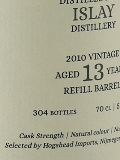 Hogshead Indie Secret Islay 13 Year Old 2010 - Bottle Of Japan