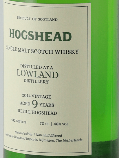 Hogshead Indie Secret Lowland 9 Year Old 2014 - Bottle Of Japan
