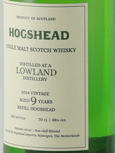 Load image into Gallery viewer, Hogshead Indie Secret Lowland 9 Year Old 2014 - Bottle Of Japan