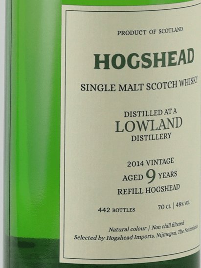 Hogshead Indie Secret Lowland 9 Year Old 2014 - Bottle Of Japan