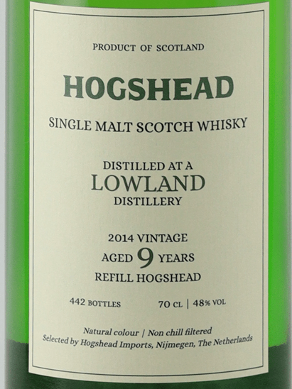 Hogshead Indie Secret Lowland 9 Year Old 2014 - Bottle Of Japan