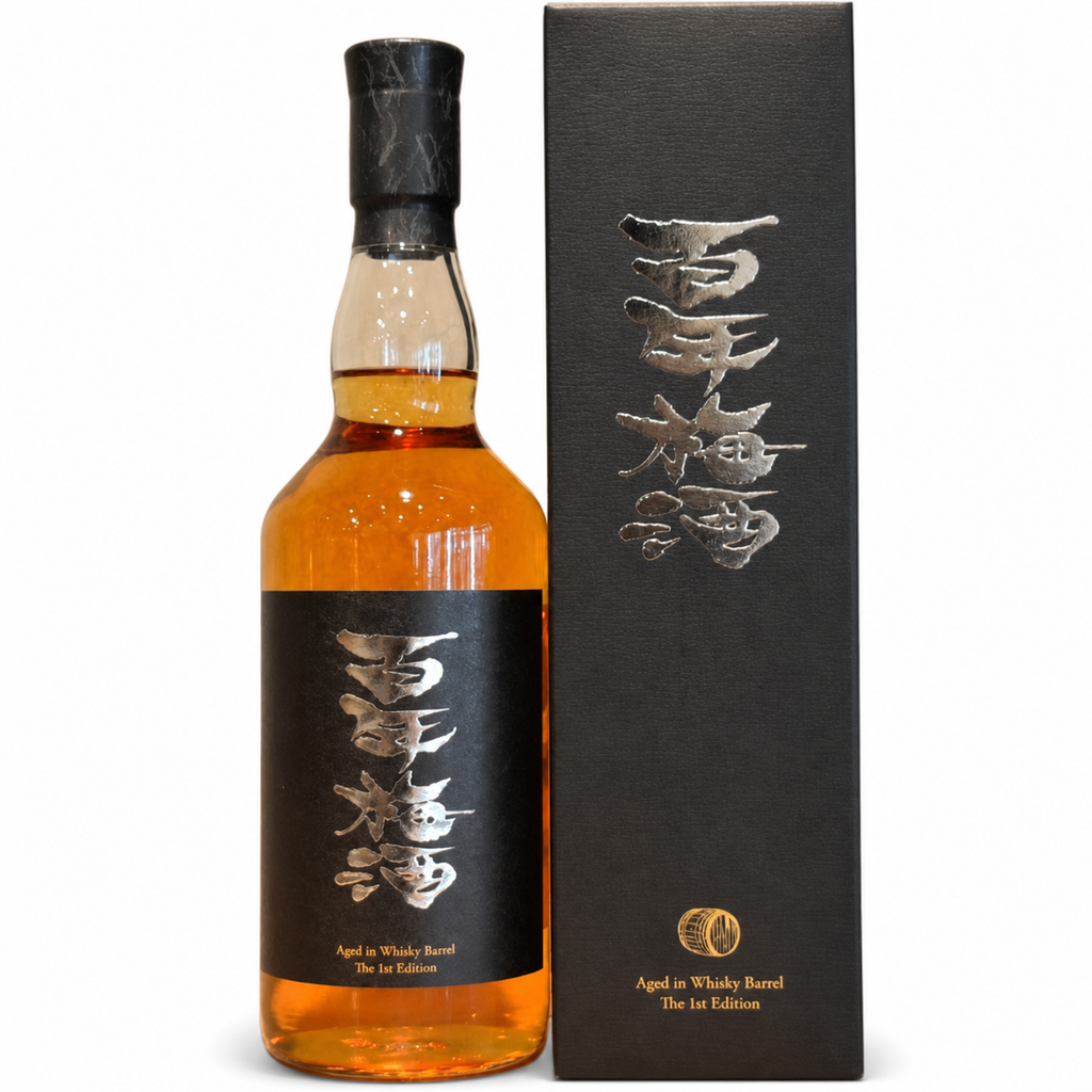 Hyakunen Umeshu Whisky Barrel-Aged 700ml on white background