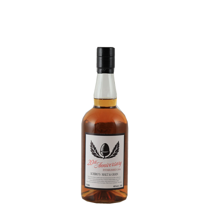 Ichiro's Malt Malt and Grain 20th Anniversary Edition World Blended Whisky 48% 700ml - bottle front