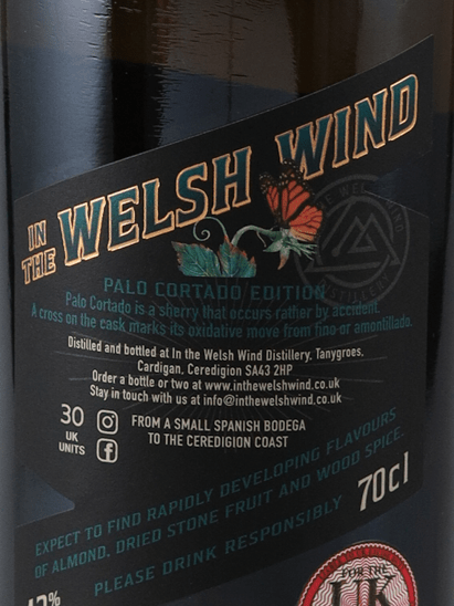 In The Welsh Wind Palo Cortado Cask Aged Gin - Bottle Of Japan