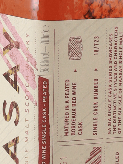 Isle of Raasay Na Sia 5 Year Old Bordeaux Red Wine Cask Peated - Bottle Of Japan