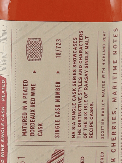 Isle of Raasay Na Sia 5 Year Old Bordeaux Red Wine Cask Peated - Bottle Of Japan