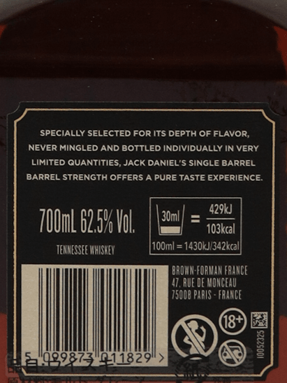Jack Daniel's Single Barrel Barrel Strength Barrel No23 - 07837 - Bottle Of Japan