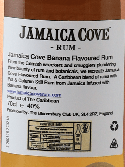 Jamaica Cove Banana Black Spiced Rum - Bottle Of Japan