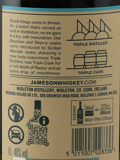 Jameson Triple Triple Marsala Cask 1L - Bottle Of Japan