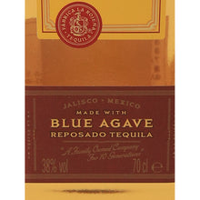 Load image into Gallery viewer, Jose Cuervo Especial Reposado tequila, Blue Agave Reposado label with 38% ABV and 70 cl