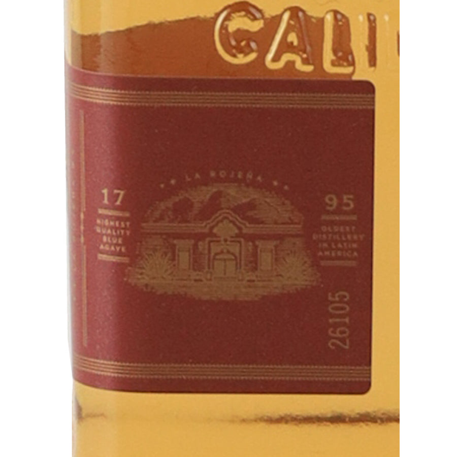 Jose Cuervo Especial Reposado tequila, La Rojena distillery side label
