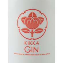 Load image into Gallery viewer, Kikka Gin Red Hanezu botanical emblem and Yamato Distillery lettering, front close-up