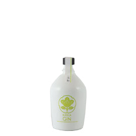 Kikka Gin Ruten 700ml white bottle with green botanical emblem and Ruten paper seal, front view