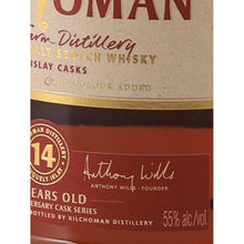 Load image into Gallery viewer, Kilchoman 100% Islay 14 Year Old 2011 20th Anniversary 55% 700ml whisky - label strength and signature