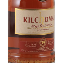 Load image into Gallery viewer, Kilchoman 100% Islay 14 Year Old 2011 20th Anniversary 55% 700ml whisky - left label angle