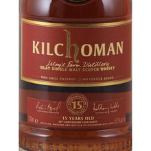 Load image into Gallery viewer, Kilchoman 15 Year Old Sherry Cask 20th Anniversary 52.7% 700ml Islay whisky - front label