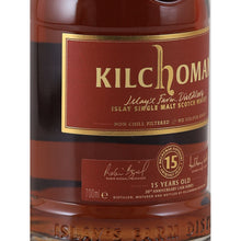 Load image into Gallery viewer, Kilchoman 15 Year Old Sherry Cask 20th Anniversary 52.7% 700ml Islay whisky - left label angle