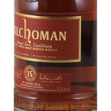 Load image into Gallery viewer, Kilchoman 15 Year Old Sherry Cask 20th Anniversary 52.7% 700ml Islay whisky - right label angle