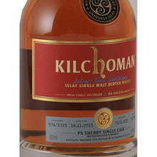 Load image into Gallery viewer, Kilchoman 7 Year Old 2015 PX Sherry Single Cask Islay Whisky 59.7% 700ml - left label detail