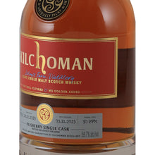 Load image into Gallery viewer, Kilchoman 7 Year Old 2015 PX Sherry Single Cask Islay Whisky 59.7% 700ml - right label detail