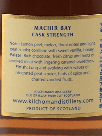Kilchoman Machir Bay Cask Strength - Bottle Of Japan