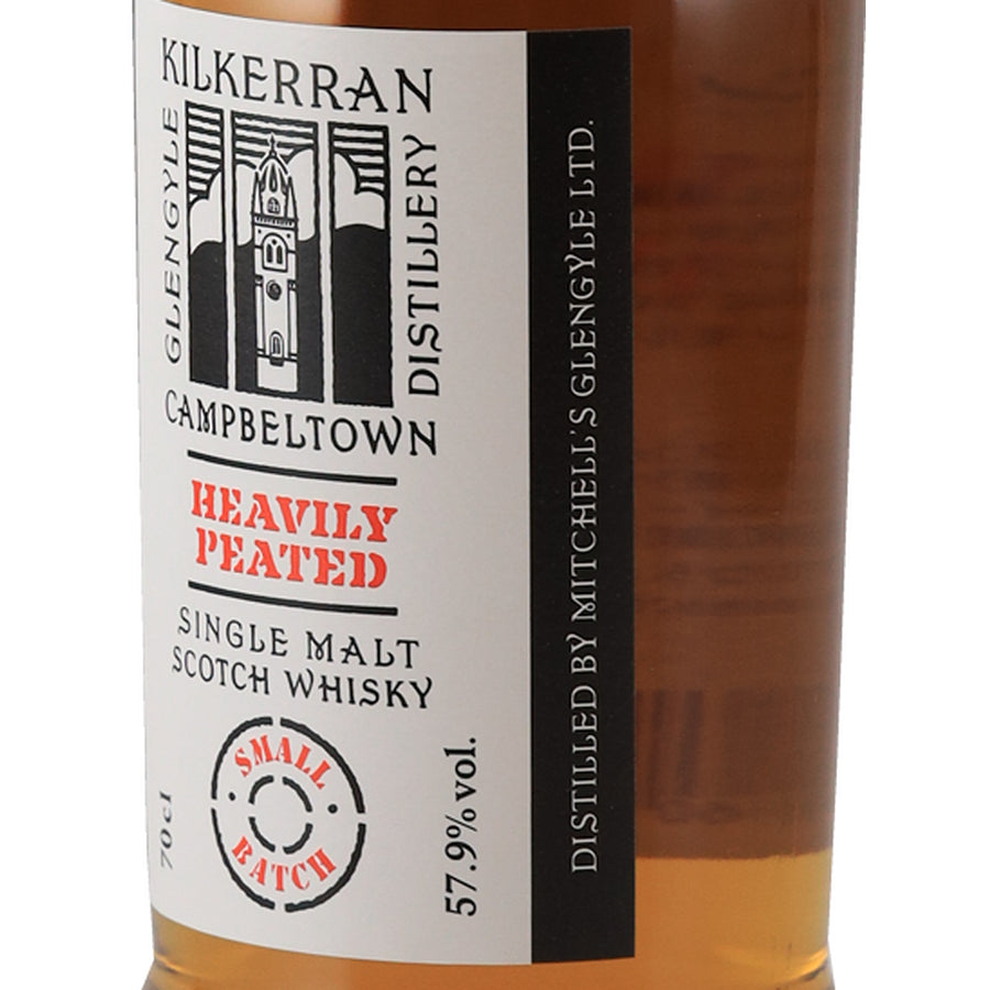 Kilkerran Heavily Peated Batch 11, 57.9%, 700ml - label right angle