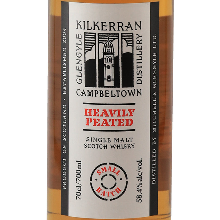 Kilkerran Heavily Peated Batch 12 58.4% 700ml - front label detail