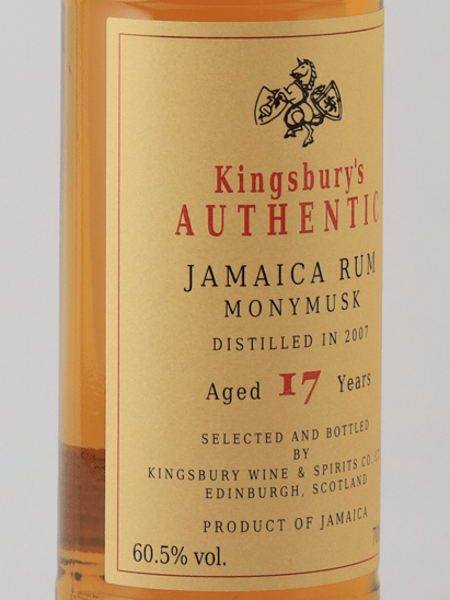 Kingsbury Authentic Jamaica Monymusk 17 Year Old 2007 - Bottle Of Japan