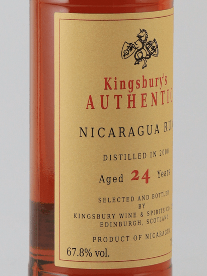 Kingsbury Authentic Nicaragua 24 Year Old 2000 - Bottle Of Japan