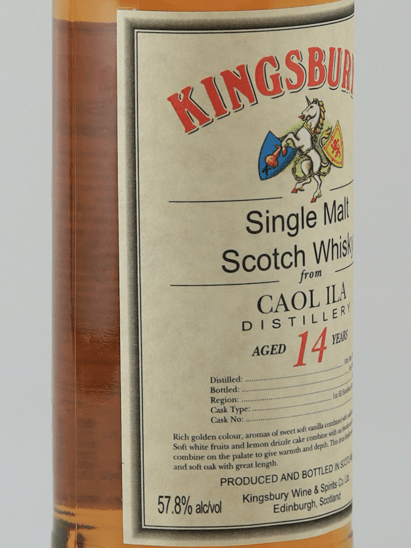 Kingsbury Caol Ila 14 Year Old 2011 - Bottle Of Japan