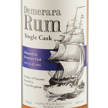 Load image into Gallery viewer, Kingsbury Demerara Rum Double Matured Bowmore Cask 58% - front label