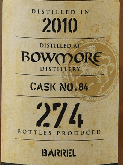 Kingsbury Gold Bowmore 15 Year Old 2010 - Bottle Of Japan