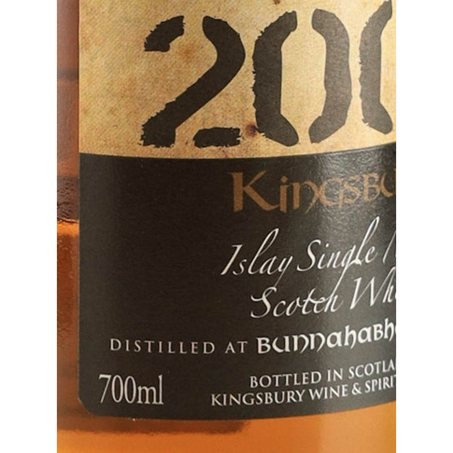 Kingsbury Gold Bunnahabhain 17 Year Old 2004 62.8% 700ml - Islay single malt Scotch whisky and 700ml label detail