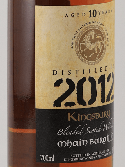 Kingsbury Gold Main Baraille 10 Year Old 2012 - Bottle Of Japan