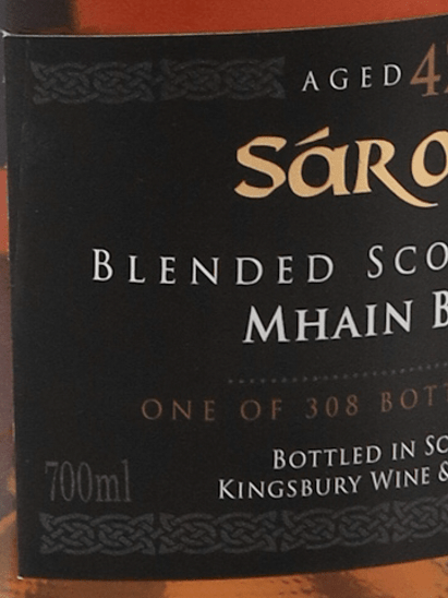 Kingsbury Sarobair Mhain Baraille 42 Year Old 1976 - Bottle Of Japan