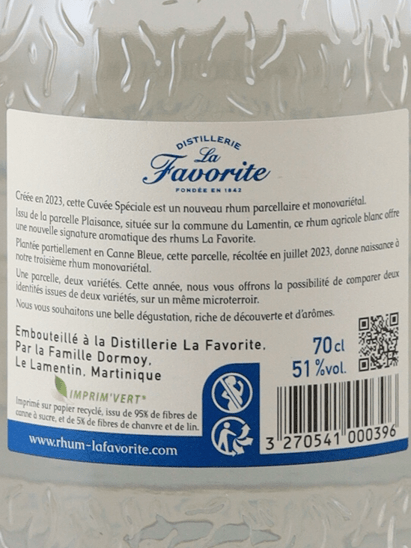La Favorite Blanc Plaisance Canne Blue 2023 - Bottle Of Japan