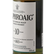 Load image into Gallery viewer, Laphroaig 10 Year Old 40% 750ml Old Label - front label right angle