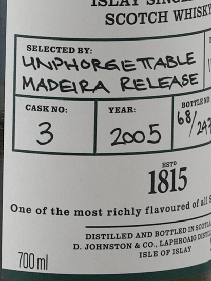 Laphroaig 2005 Unforgettable - Bottle Of Japan