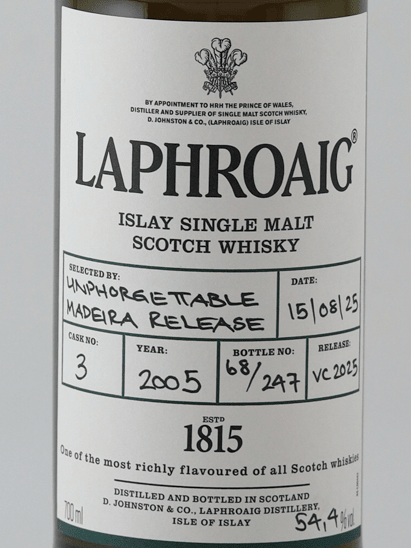 Laphroaig 2005 Unforgettable - Bottle Of Japan