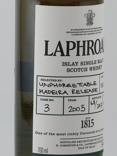 Laphroaig 2005 Unforgettable - Bottle Of Japan