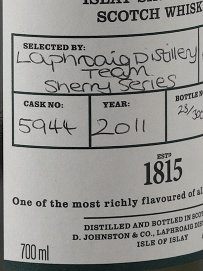Laphroaig 2011 Single Cask 5944 - Bottle Of Japan