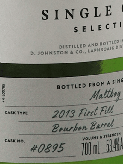 Laphroaig 2013 Single Cask 895 - Bottle Of Japan