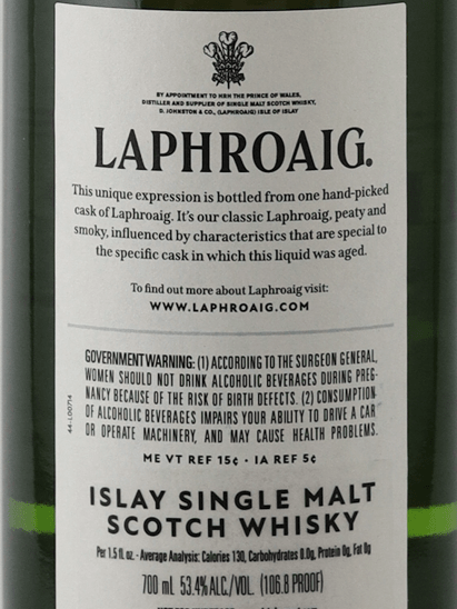 Laphroaig 2013 Single Cask 895 - Bottle Of Japan