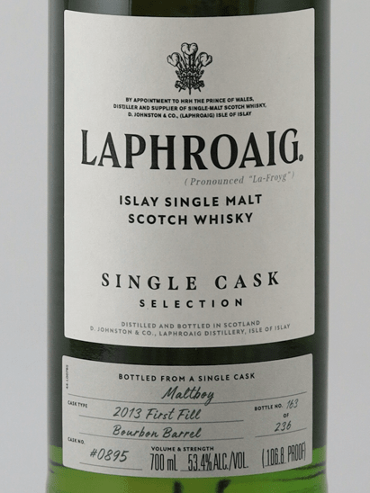 Laphroaig 2013 Single Cask 895 - Bottle Of Japan