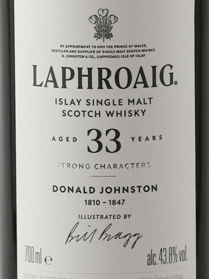 Laphroaig 33 Year Old Strong Characters Donald Johnston - Bottle Of Japan