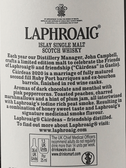 Laphroaig Càirdeas 2020 Port & Wine Cask - Bottle Of Japan