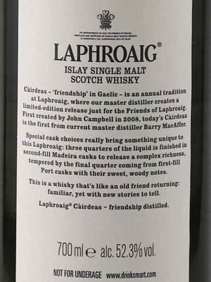 Laphroaig Càirdeas 2023 White Port & Madeira Cask - Bottle Of Japan