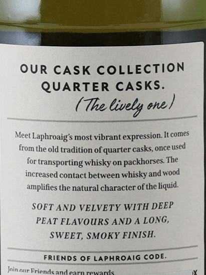 Laphroaig Quarter Cask New Label - Bottle Of Japan